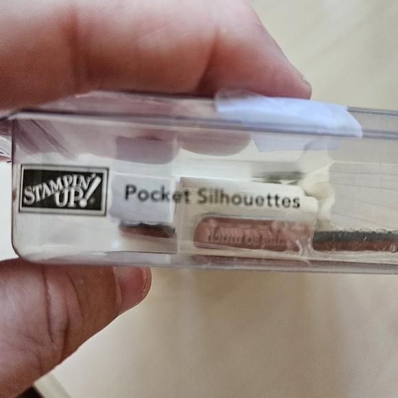 Stampin Up! Pocket Silhouettes Set 6 Rubber Stamps Wood Flowers Friend Thanks - Picture 4 of 5